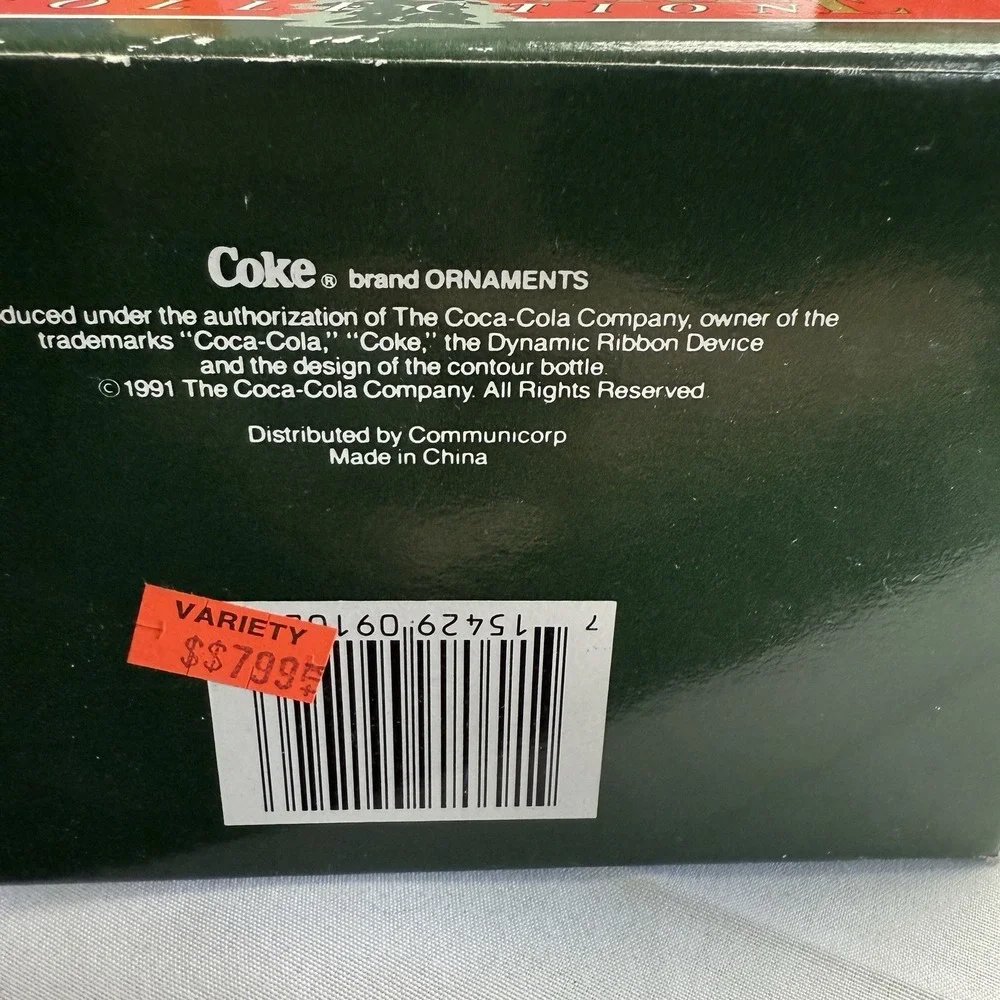 VTG 1991‎ Trim A Tree Collection Coca Cola Christmas Tree Ornaments Complete Set